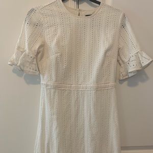 White eyelet Banana Republic dress